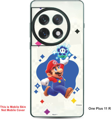 VYBE The Smart Choice One Plus 11R Super Mario Embossed Mobile Skin(Mid Blue 27)
