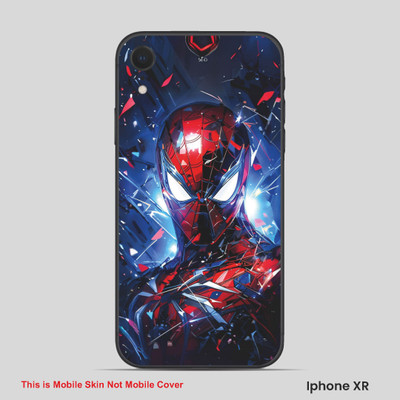 VYBE The Smart Choice iPhone XR Super Hero Mobile Skin(Rose Madder, Dusky Blue 1)