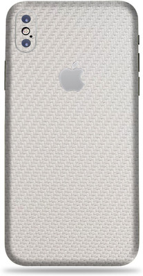 TJ CREATION Apple iPhone X, Apple iPhone X Mobile Skin(Ultra Super White Carbon Fiber Skin With High Matte Finish., Mobile Skin (Back+Side+Camera))