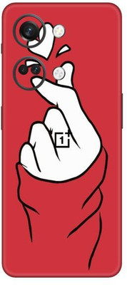 Vcare GadGets One Plus Nord 3 5G Red and White L.jpg Mobile Skin(Multicolor)