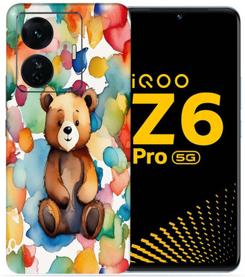 Satisfactory Vivo Iqoo Z6 pro 5g, Bear Painting, OggyBaba Mobile Skin(Multicolor)