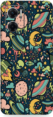 SkinoMania Redmi 11 Prime(5G) Mobile Skin(Multicolor Space Graffiti)