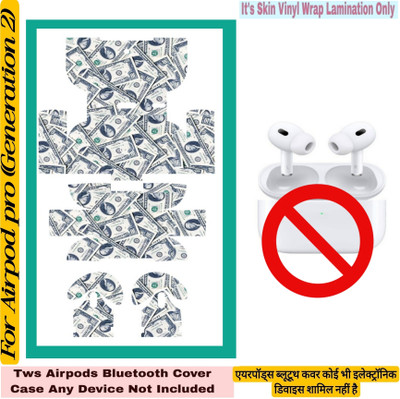 Flipkart SmartBuy COMPETABLE FOR AIRPOD PRO(2ND GEN)SKIN_D0LLAR 10$_US_9S79 Mobile Skin(AIRPOD PRO(2ND GEN)(TWS AIRPOD DEVICE NOT INCLUDED)MULTI_COLOUR)