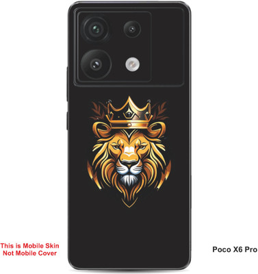 VYBE The Smart Choice Poco X6 Pro Lion Embossed Mobile Skin(Yellow & Black 2)