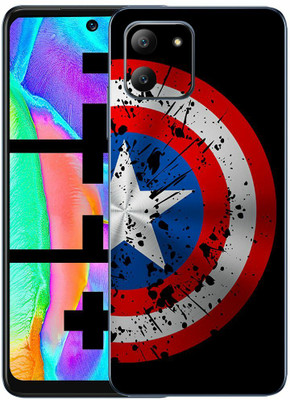 FCS Infinix Hot 11 Printed Back Skin Mobile Skin(Captain America Shield Skin)