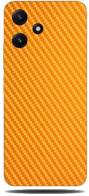BugguSkin REDMI 12 5G, Golden Carbon Fiber, xiaomi 12 5g Mobile Skin(Ultra Super Golden Carbon Fiber skin With High Matte Finish.)