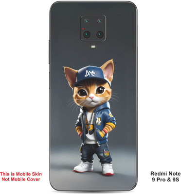 VYBE The Smart Choice Redmi Note 9S Super Cat Embossed Mobile Skin(Gravel A1)