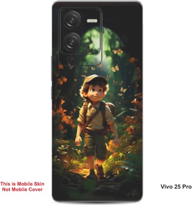 VYBE The Smart Choice Vivo 25 Pro Animated Little Boy Mobile Skin(Light Moss Green B1)