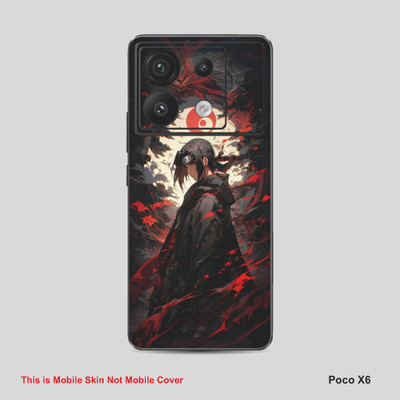 VYBE The Smart Choice Poco X6 Naruto Mobile Skin Mobile Skin(Orangy Red B23)