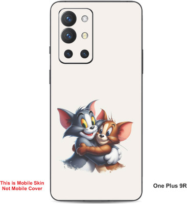 VYBE The Smart Choice One Plus 9R Tom & Jerry Embossed Mobile Skin(Soft Peach 21)