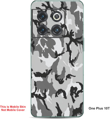 VYBE The Smart Choice One Plus 10T Camouflage Embossed Mobile Skin(Grey Nickel A10)