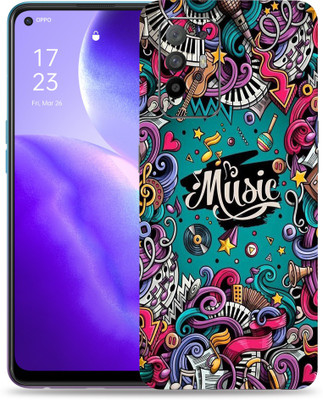 Skinex Oppo Reno 5Z 5g Mobile Skin(Black Wrap With Full Cut)