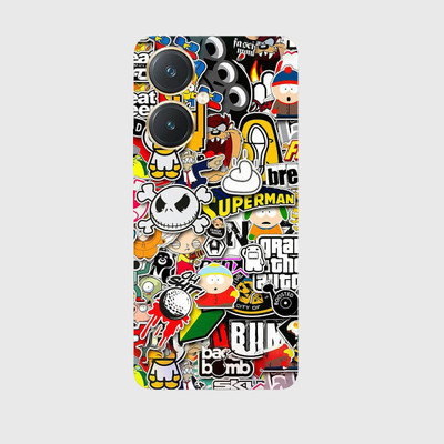 yug emporium VIVO Y27 3D DIAMOND MODERN MULTI DESIGN PATTERN MOBILE SKIN Mobile Skin(Black)