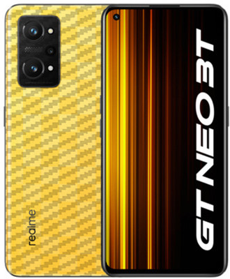 candeal mart Realme GT Neo 3T Back skin sticker / Vinyl wrap / Protective film Mobile Skin(Transparent , 3D Carbon fiber)