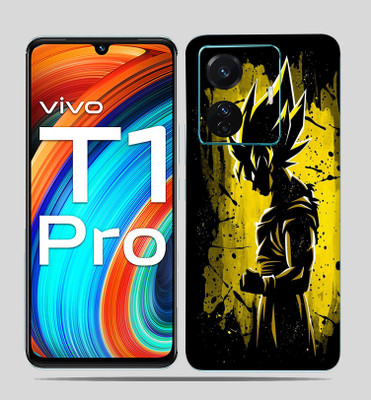 SkinoMania Vivo T1 Pro (5g) Mobile Skin(Goku-Yellow Multicolor Mobile skin)