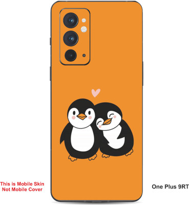 VYBE The Smart Choice One Plus 9RT Penguin Embossed Mobile Skin(Fire Orange 22)