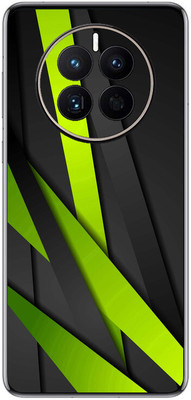 FCS Huawei Mate 50E Printed Back skin Mobile Skin(Green Texture)