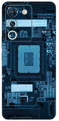 Vcare GadGets Blue Circuit Vivo Y200 5G Mobile Skin(Multicolor)