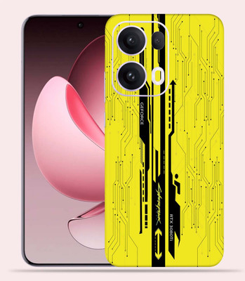 OggyBaba OggyBaba Oppo Reno 13 pro Mobile Skin(Yellow-CyberPunk)