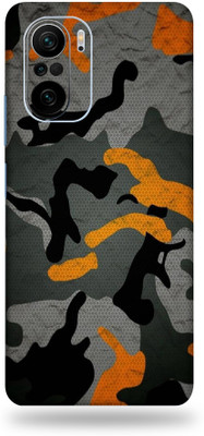 BUGGU MI 11x 5G, mi 11x5g Mobile Skin(Ultra Super Camouflage Orange Skin With High Matte Finish., Mobile Skin (Back+Side+Camera))