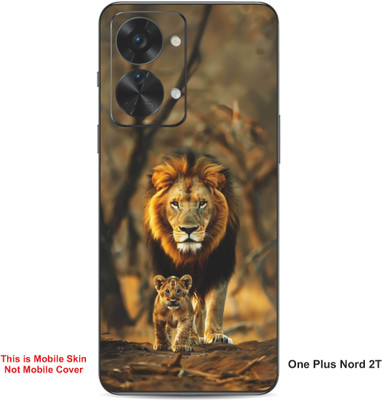 VYBE The Smart Choice One Plus Nord 2T Lion Embossed Mobile Skin(Clay Brown 35)