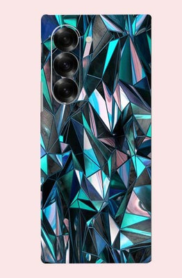 OggyBaba Samsung Galaxy Z Fold7 Mobile Skin(Polygon blue)