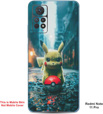 VYBE The Smart Choice Redmi Note 11 Pro Pikachu Embossed Mobile Skin(Dark Beige A1)
