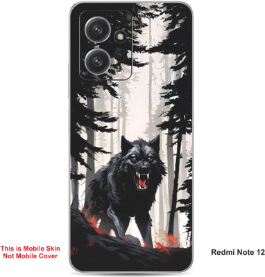 VYBE The Smart Choice Redmi Note 12 Wolf Embossed Mobile Skin(Carbon Grey 21)