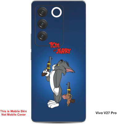 VYBE The Smart Choice Vivo V27 Pro Tom & Jerry Embossed Mobile Skin(Fun Blue B5)