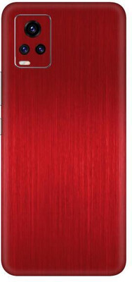 Vcare GadGets Vivo V20 Pro Mobile Skin(Dark Red Brushed)
