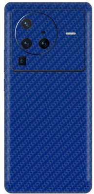 Vcare GadGets X80 Pro 5G Fiber Carbon Blue Back Side Premium Mobile Skin(Fiber Carbon Blue)