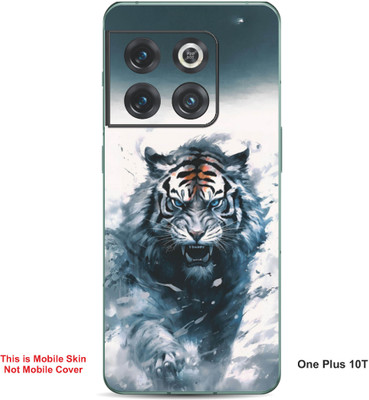 VYBE The Smart Choice One Plus 10T Tiger Embossed Mobile Skin(Titan White 31)
