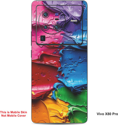 VYBE The Smart Choice Vivo X80 Pro Art Embossed Mobile Skin(Burnt Umber 15)