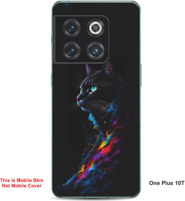 VYBE The Smart Choice One Plus 10T Cat Embossed Mobile Skin(Charcoal Grey 31)