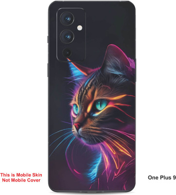 VYBE The Smart Choice One Plus 9 Cat Embossed Mobile Skin(Glacial Blue Ice 25)