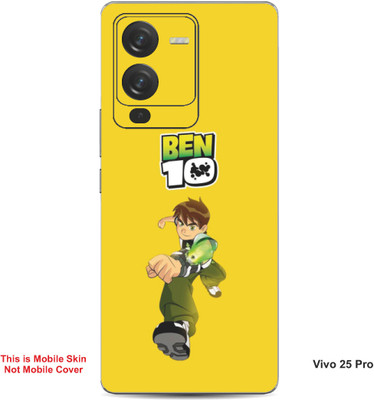 VYBE The Smart Choice Vivo 25 Pro Ben 10 Embossed Mobile Skin(Golden Yellow B1)