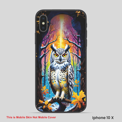 VYBE The Smart Choice iPhone 10X Owl Embossed Mobile Skin(Turkish Rose 2)