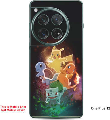 VYBE The Smart Choice One Plus 12 Pokemon Embossed Mobile Skin(Café Noir 28)
