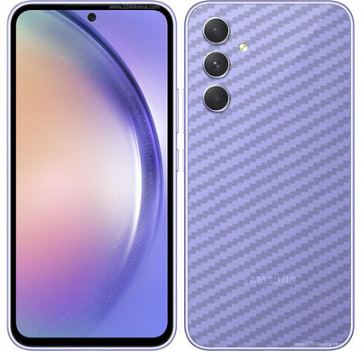 candeal mart Samsung Galaxy A54 5G Back skin sticker / Vinyl wrap / Protective film Mobile Skin(Carbon Fiber 3D ,Transparent)