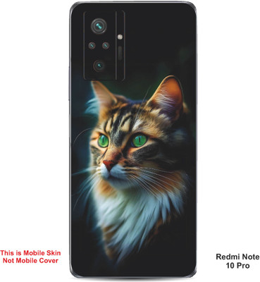 VYBE The Smart Choice Redmi Note 10 Pro Cat Embossed Mobile Skin(Light Slate Grey 18)