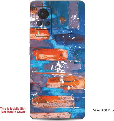 VYBE The Smart Choice Vivo X60 Pro Art Embossed Mobile Skin(Picton Blue 11)