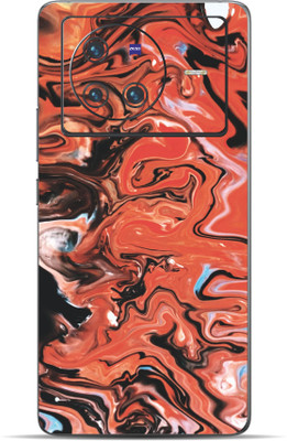 VYBE Vivo X80 Lava Mobile Skin Mobile Skin(Burnt Orange 41)