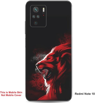 VYBE The Smart Choice Redmi Note 10 Wolf Embossed Mobile Skin(Red & Black 19)