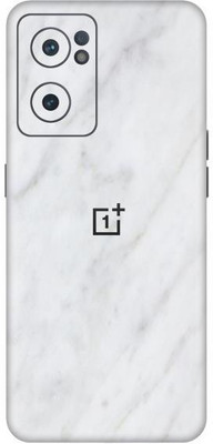 Vcare GadGets One Plus Nord CE 2 5G Skin Back Side With Camera Protection High Quality Premium Mobile Skin(1 White Marble)