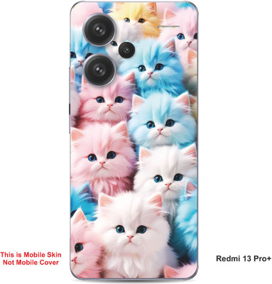 VYBE The Smart Choice Redmi 13 Pro Plus Cat Embossed Mobile Skin(Faded Pink 9)