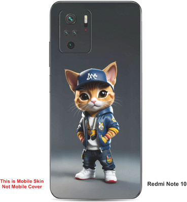 VYBE The Smart Choice Redmi Note 10 Super Cat Embossed Mobile Skin(Gravel A1)