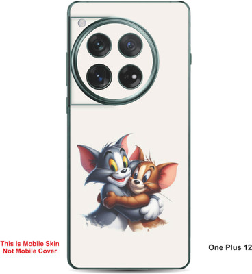 VYBE The Smart Choice One Plus 12 Tom & Jerry Embossed Mobile Skin(Soft Peach 28)