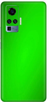 Vcare GadGets Vivo X50 Pro Mobile Skin(Metallic Green Shining)
