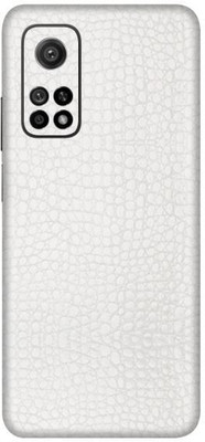 Vcare GadGets Mi 10 T 5G Mobile Skin(White Textured Leather)
