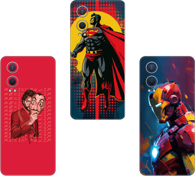 wrap craft ONEPLUS NORD N20 SE COMBO(PACK OF 3)Camera&Back Protector Premium Vinyl Mobile Skin(Multicolor)